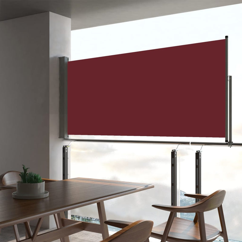 vidaXL piros kihúzható oldalsó terasz napellenző 60 x 300 cm