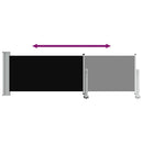 vidaXL fekete kihúzható oldalsó terasz napellenző 80 x 300 cm
