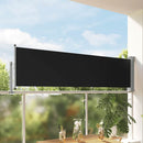 vidaXL fekete kihúzható oldalsó terasz napellenző 80 x 300 cm