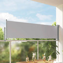 vidaXL szürke kihúzható oldalsó terasz napellenző 80 x 300 cm