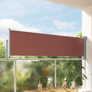 vidaXL barna kihúzható oldalsó terasz napellenző 80 x 300 cm