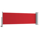 vidaXL piros kihúzható oldalsó terasz napellenző 80 x 300 cm