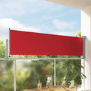 vidaXL piros kihúzható oldalsó terasz napellenző 80 x 300 cm