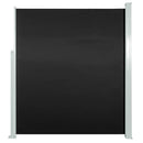 vidaXL fekete kihúzható oldalsó teraszi napellenző 170 x 300 cm