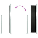 vidaXL fekete kihúzható oldalsó teraszi napellenző 170 x 300 cm