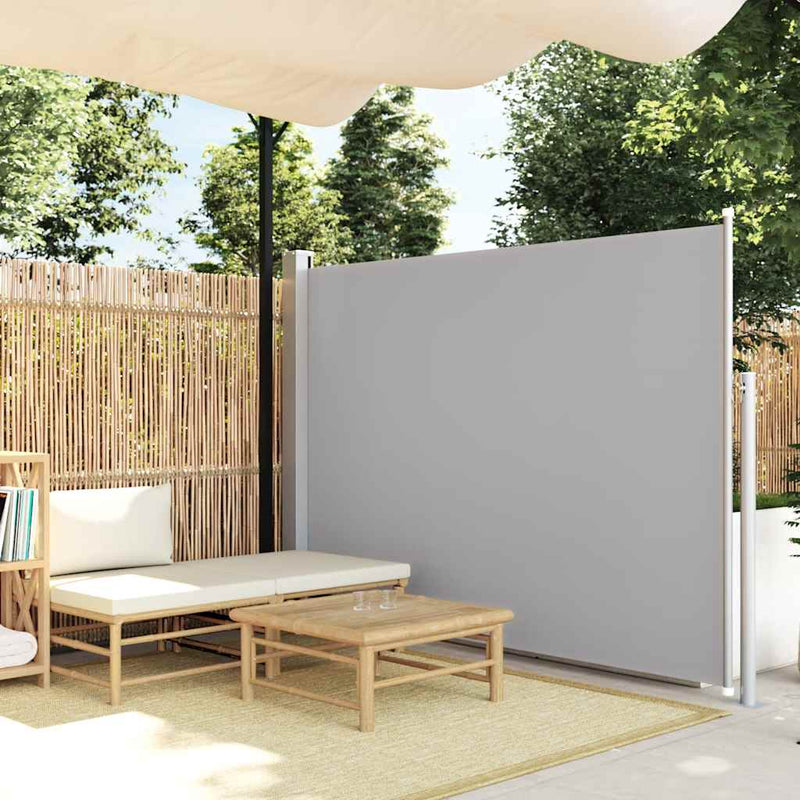 vidaXL szürke kihúzható oldalsó teraszi napellenző 170 x 300 cm