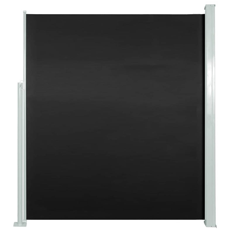 vidaXL fekete behúzható oldalsó teraszi napellenző 100 x 500 cm