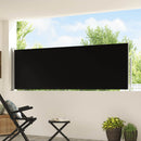 vidaXL fekete behúzható oldalsó teraszi napellenző 100 x 500 cm
