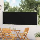 vidaXL fekete behúzható oldalsó teraszi napellenző 100 x 500 cm