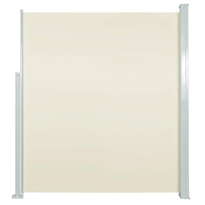 vidaXL krémszínű behúzható oldalsó teraszi napellenző 100 x 500 cm