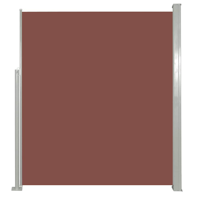vidaXL barna behúzható oldalsó teraszi napellenző 100 x 500 cm