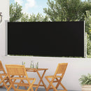 vidaXL fekete behúzható oldalsó teraszi napellenző 120 x 500 cm