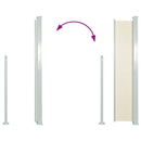 vidaXL krémszínű behúzható oldalsó teraszi napellenző 120 x 500 cm