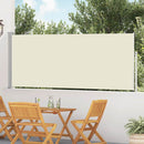 vidaXL krémszínű behúzható oldalsó teraszi napellenző 120 x 500 cm