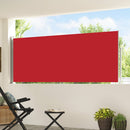 vidaXL piros behúzható oldalsó teraszi napellenző 120 x 500 cm