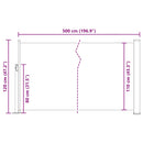 vidaXL piros behúzható oldalsó teraszi napellenző 120 x 500 cm