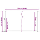vidaXL szürke behúzható oldalsó teraszi napellenző 120 x 500 cm