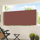 vidaXL barna behúzható oldalsó teraszi napellenző 120 x 500 cm