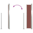 vidaXL barna behúzható oldalsó teraszi napellenző 120 x 500 cm