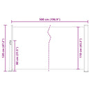 vidaXL barna behúzható oldalsó teraszi napellenző 120 x 500 cm