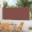 vidaXL barna behúzható oldalsó teraszi napellenző 120 x 500 cm