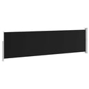 vidaXL fekete kihúzható oldalsó teraszi napellenző 140 x 500 cm