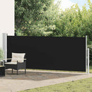 vidaXL fekete kihúzható oldalsó teraszi napellenző 140 x 500 cm