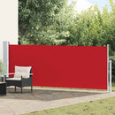 vidaXL piros kihúzható oldalsó teraszi napellenző 140 x 500 cm