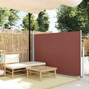 vidaXL barna kihúzható oldalsó teraszi napellenző 140 x 500 cm