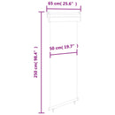 vidaXL fekete erkély oldalnapellenző 65 x 250 cm