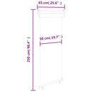 vidaXL barna oldalsó terasznapellenző 65 x 250 cm