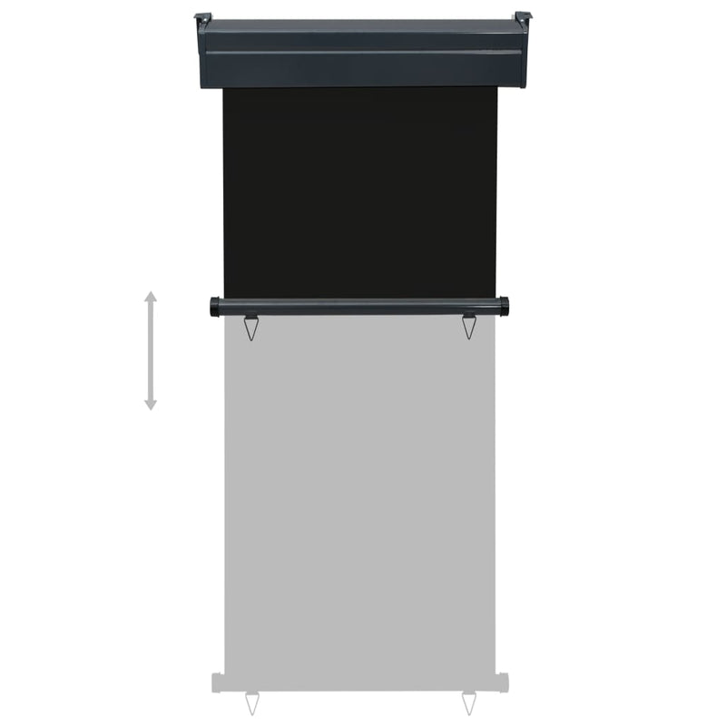 vidaXL fekete erkély oldalnapellenző 85 x 250 cm