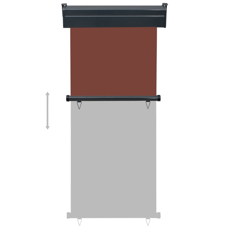 vidaXL barna oldalsó napellenző erkélyre 85 x 250 cm