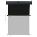 vidaXL fekete erkély oldalnapellenző 125 x 250 cm