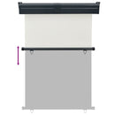 vidaXL krémszínű oldalsó terasznapellenző 125 x 250 cm