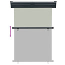 vidaXL szürke oldalsó terasznapellenző 125 x 250 cm