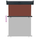 vidaXL barna oldalsó terasznapellenző 125 x 250 cm