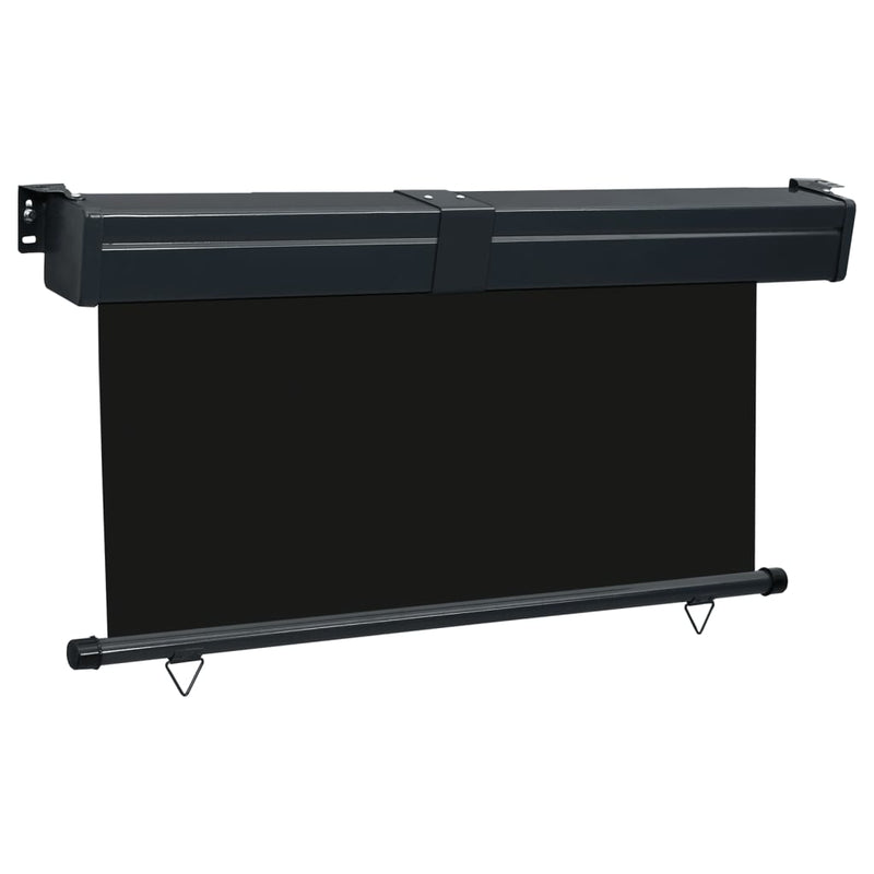 vidaXL fekete erkély oldalnapellenző 145 x 250 cm