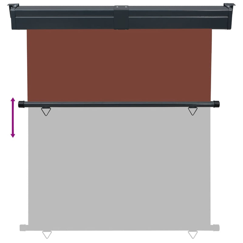 vidaXL barna oldalsó terasznapellenző 165 x 250 cm