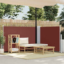 vidaXL barna behúzható oldalsó napellenző 100 x 600 cm
