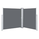 vidaXL antracitszürke behúzható oldalsó napellenző 140 x 600 cm