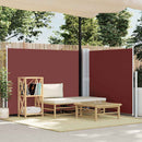 vidaXL barna behúzható oldalsó napellenző 140 x 600 cm