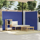 vidaXL kék behúzható oldalsó napellenző 140 x 600 cm