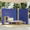 vidaXL kék behúzható oldalsó napellenző 160 x 600 cm