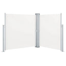 vidaXL krémszínű behúzható dupla teraszi napellenző 170 x 600 cm