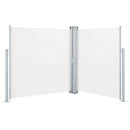 vidaXL krémszínű behúzható dupla teraszi napellenző 170 x 600 cm