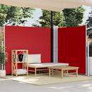 vidaXL piros behúzható oldalsó napellenző 170 x 600 cm