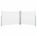 vidaXL krémszínű behúzható oldalsó napellenző 120 x 1000 cm