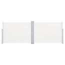 vidaXL krémszínű behúzható oldalsó napellenző 120 x 1000 cm