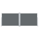 vidaXL antracitszürke behúzható oldalsó napellenző 120 x 1000 cm